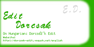 edit dorcsak business card